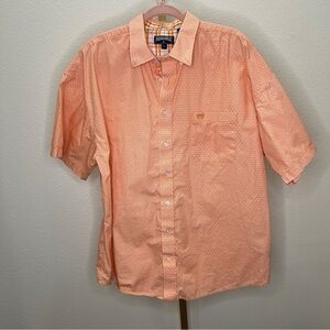Panhandle Slim short sleeve button down shirt orange & white XL